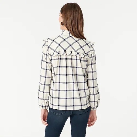 J.Crew Ruffle Popover in Flannel - Picture 8 of 9